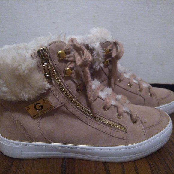 Guess Suede Fur Booties - Picture 5 of 6